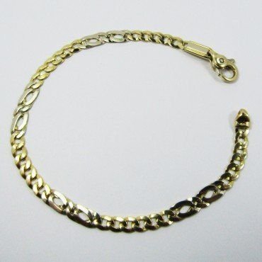 PULSERA SRA. ORO BICOLOR ITALIANO LISO