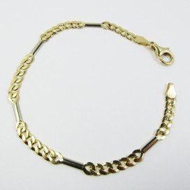 PULSERA SRA. ORO BICOLOR ITALIANO LISO