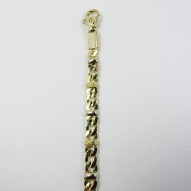 PULSERA SRA. ORO BICOLOR ITALIANO LISO
