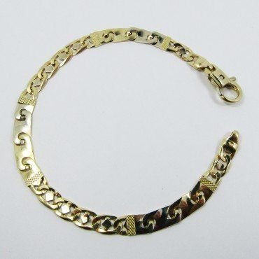 PULSERA SRA. ORO BICOLOR ITALIANO LISO