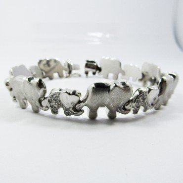 PULSERA SRA. ORO BLANCO ITALIANO PIEDRA