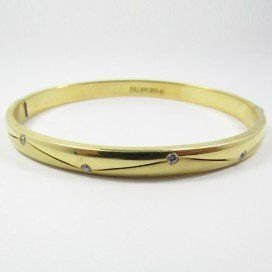 PULSERA ARO ORO AMARILLO PIEDRA