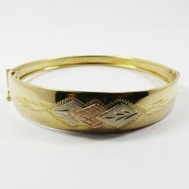 PULSERA ARO ORO TRICOLOR