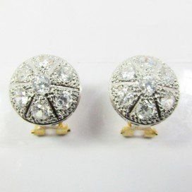 PENDIENTES ORO BLANCO PIEDRA