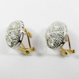 PENDIENTES ORO BLANCO PIEDRA