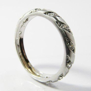 SORTIJA ORO BLANCO ITALIANO PIEDRA