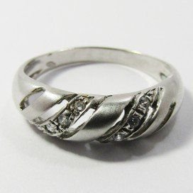 SORTIJA ORO BLANCO ITALIANO PIEDRA