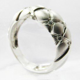 SORTIJA ORO BLANCO ITALIANO PIEDRA