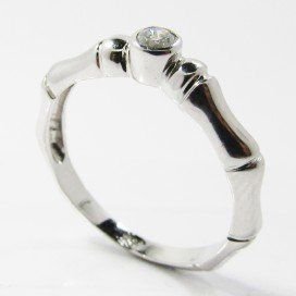 SORTIJA ORO BLANCO ITALIANO PIEDRA