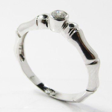 SORTIJA ORO BLANCO ITALIANO PIEDRA