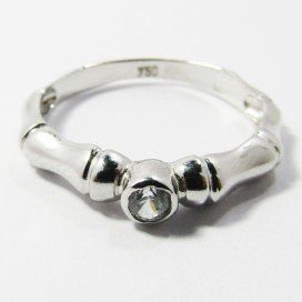 SORTIJA ORO BLANCO ITALIANO PIEDRA