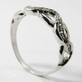 SORTIJA ORO BLANCO ITALIANO PIEDRA