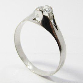 SORTIJA ORO BLANCO PIEDRA