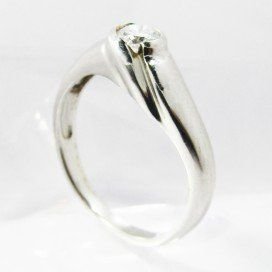 SORTIJA ORO BLANCO PIEDRA