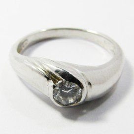 SORTIJA ORO BLANCO PIEDRA