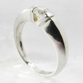 SORTIJA ORO BLANCO PIEDRA