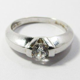 SORTIJA ORO BLANCO PIEDRA