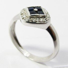 SORTIJA ORO BLANCO PIEDRA
