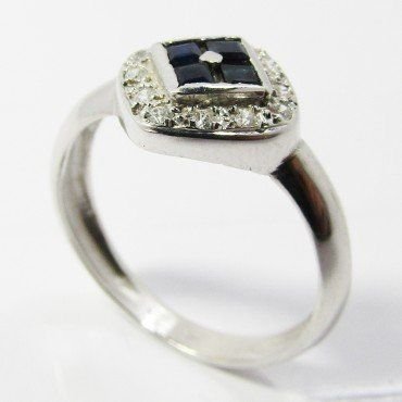 SORTIJA ORO BLANCO PIEDRA