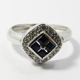 SORTIJA ORO BLANCO PIEDRA