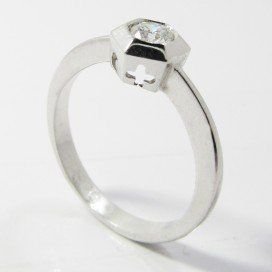 SORTIJA ORO BLANCO PIEDRA