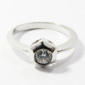 SORTIJA ORO BLANCO PIEDRA