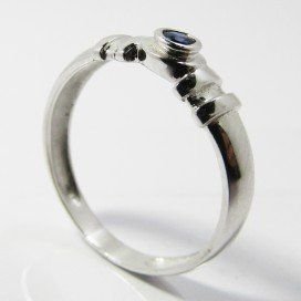 SORTIJA ORO BLANCO PIEDRA