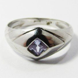 SORTIJA ORO BLANCO PIEDRA
