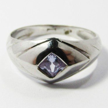 SORTIJA ORO BLANCO PIEDRA