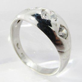 SORTIJA ORO BLANCO PIEDRA