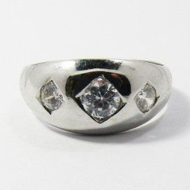 SORTIJA ORO BLANCO PIEDRA