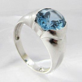 SORTIJA ORO BLANCO PIEDRA