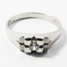SORTIJA ORO BLANCO PIEDRA
