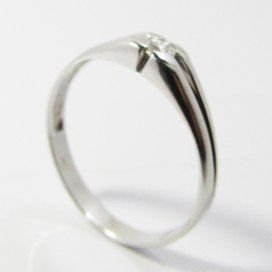 SORTIJA ORO BLANCO PIEDRA