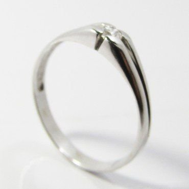 SORTIJA ORO BLANCO PIEDRA