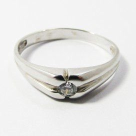 SORTIJA ORO BLANCO PIEDRA