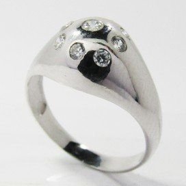 SORTIJA ORO BLANCO PIEDRA