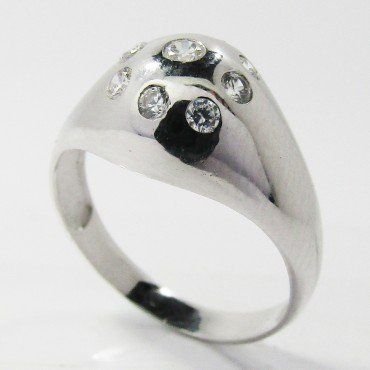 SORTIJA ORO BLANCO PIEDRA