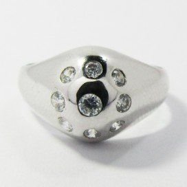 SORTIJA ORO BLANCO PIEDRA