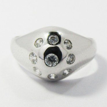 SORTIJA ORO BLANCO PIEDRA