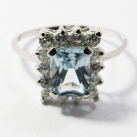 SORTIJA ORO BLANCO PIEDRA