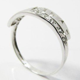 SORTIJA ORO BLANCO PIEDRA
