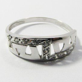 SORTIJA ORO BLANCO PIEDRA