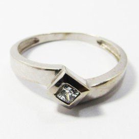 SORTIJA ORO BLANCO PIEDRA