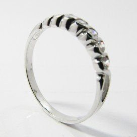 SORTIJA ORO BLANCO PIEDRA