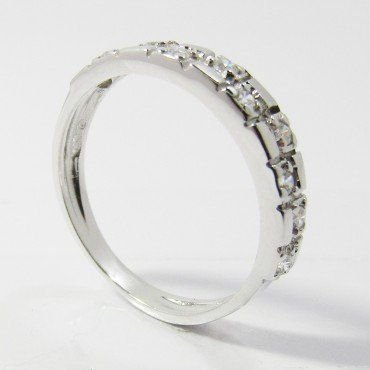 SORTIJA ORO BLANCO PIEDRA