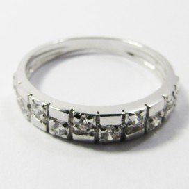 SORTIJA ORO BLANCO PIEDRA