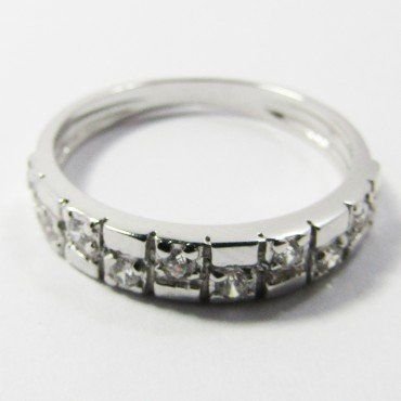 SORTIJA ORO BLANCO PIEDRA