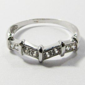 SORTIJA ORO BLANCO PIEDRA