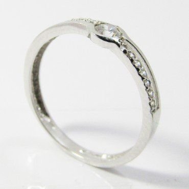 SORTIJA ORO BLANCO PIEDRA